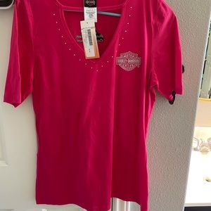 Harley-Davidson pink top